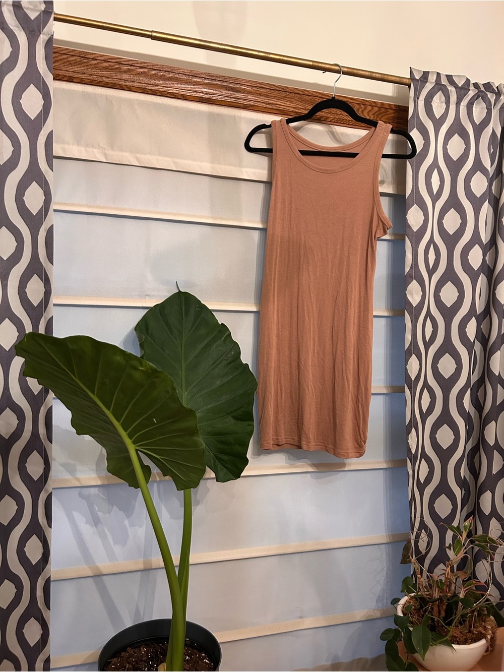 Sleeveless Camel Tank Dress - Women Tops